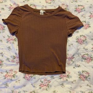 Brown crop top